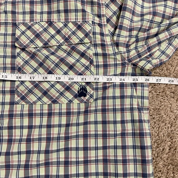 Alaskan Hardgear Vented Plaid Button-Down Shirt Men's XL Outdoor Work Fishing - Picture 9 of 10